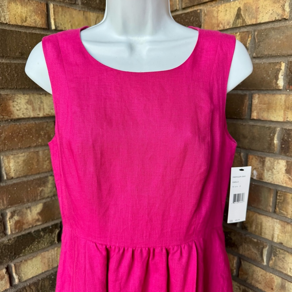 Studio 148 by Lafayette New York; Linen dress; Size 2; pink/red - Picture 2 of 12